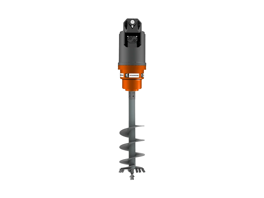 Tarière hydraulique pour mini-pelle, forage et plantation, visuel officiel constructeur